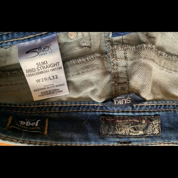 Hand painted Silver Jeans - Picture 5 of 5